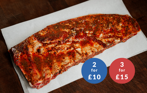 Glazed Sheet of Pork Ribs